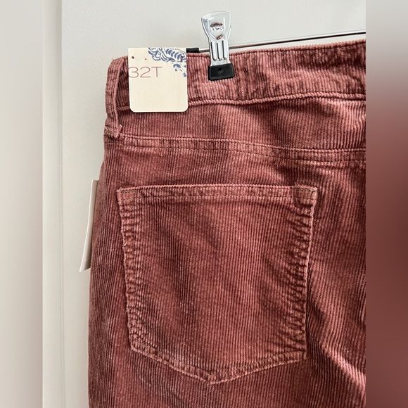 Anthropologie Pilcro Corduroy Pants Size 32T Taupe Dusty Rose NWT - Picture 5 of 6